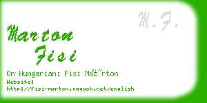 marton fisi business card